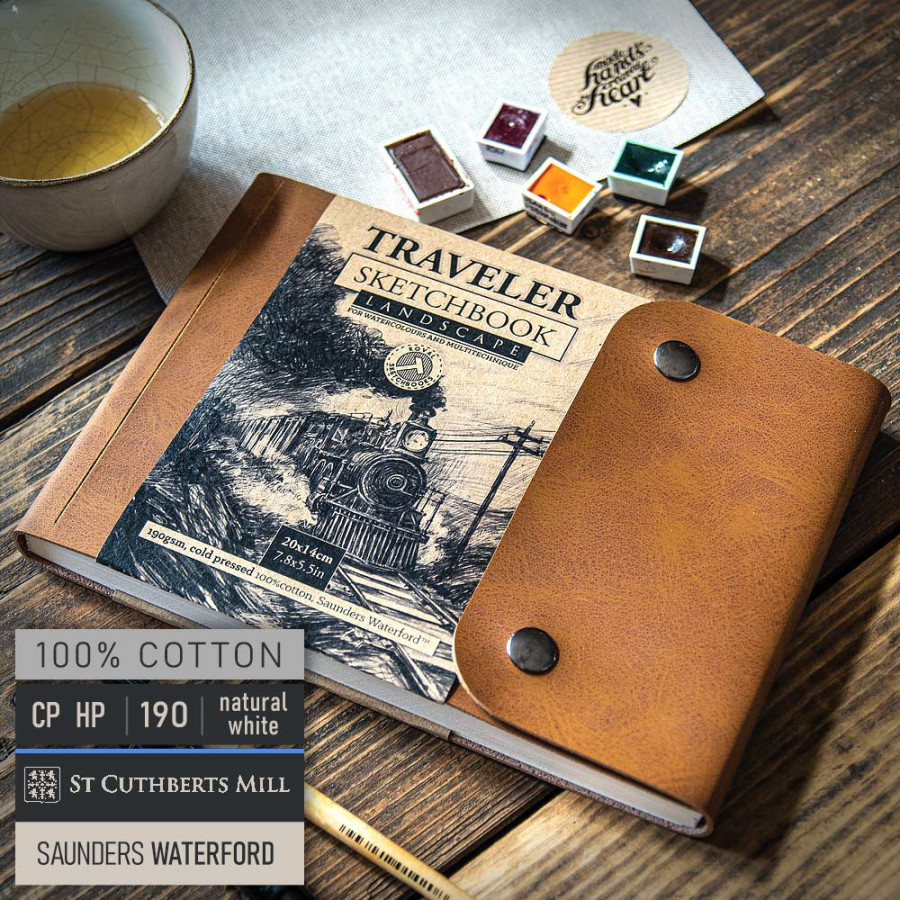 TRAVELER – profesjonalny szkicownik artystyczny 100% bawełna.