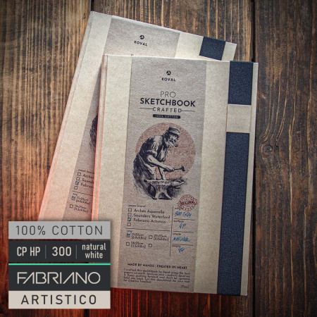 Skizzenbuch PRO Serie 100 % Baumwolle Handarbeit
