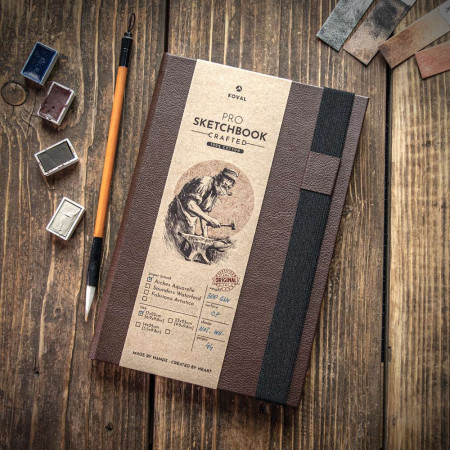 Sketchbook PRO series 100% cotton handmade. Skizzenbuch mit Arches.