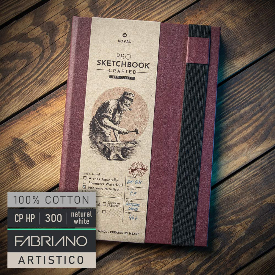 Skizzenbuch PRO Serie 100 % Baumwolle Handarbeit