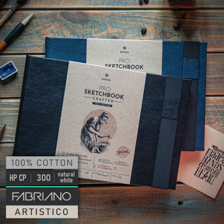 Skizzenbuch PRO Serie 100 % Baumwolle Handarbeit