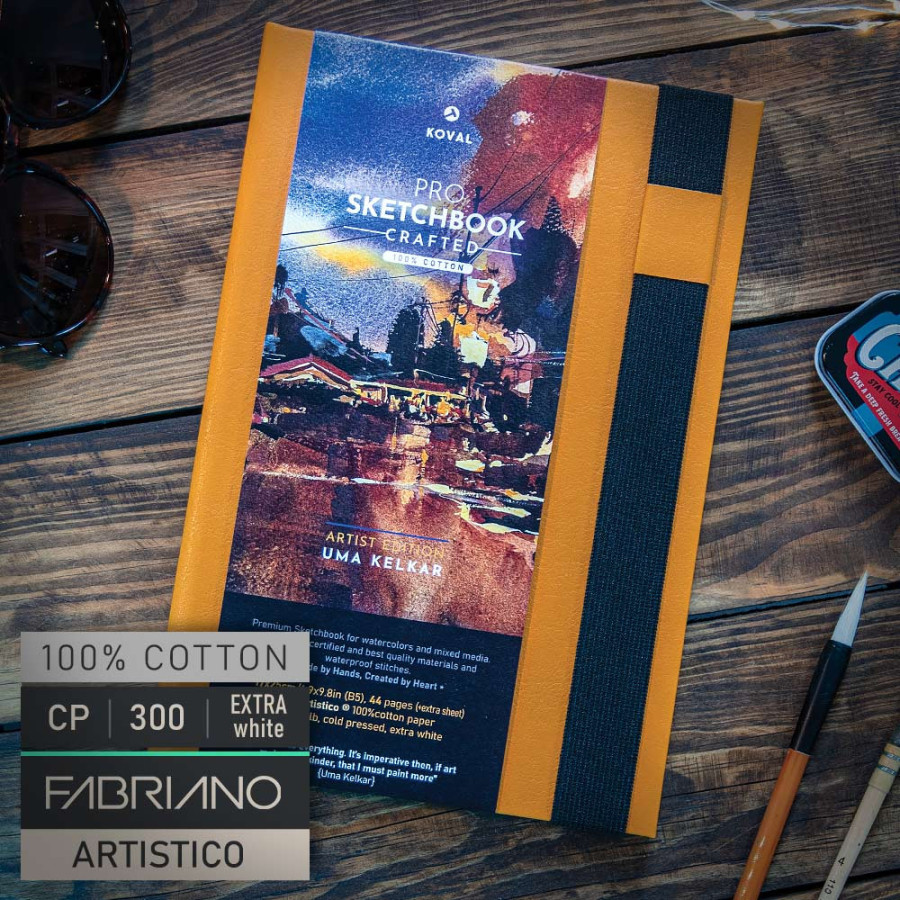 Uma Kelkar Signature ArtBook – Premium 300gsm Baumwoll-Skizzenbuch | K